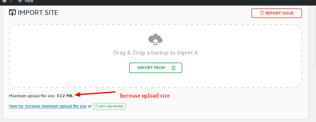 file upload limits increase