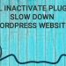 Inactivate Plugins Slow Down WordPress